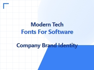 Modern Tech Font Families for Software Brand Identity